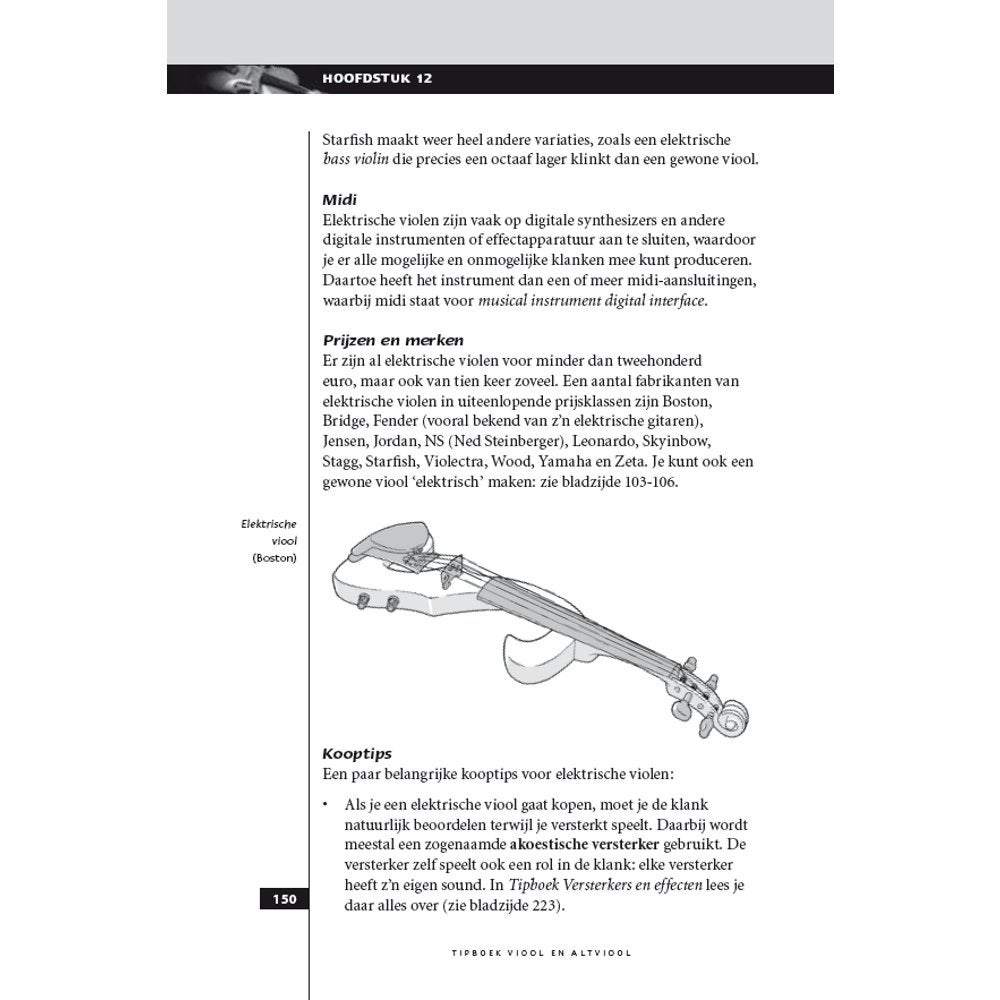Tipboek viool en altviool met tipcodes