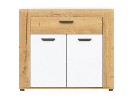 Chambre complète 140x200 Blanc/Bois clair - ABOKI n°2