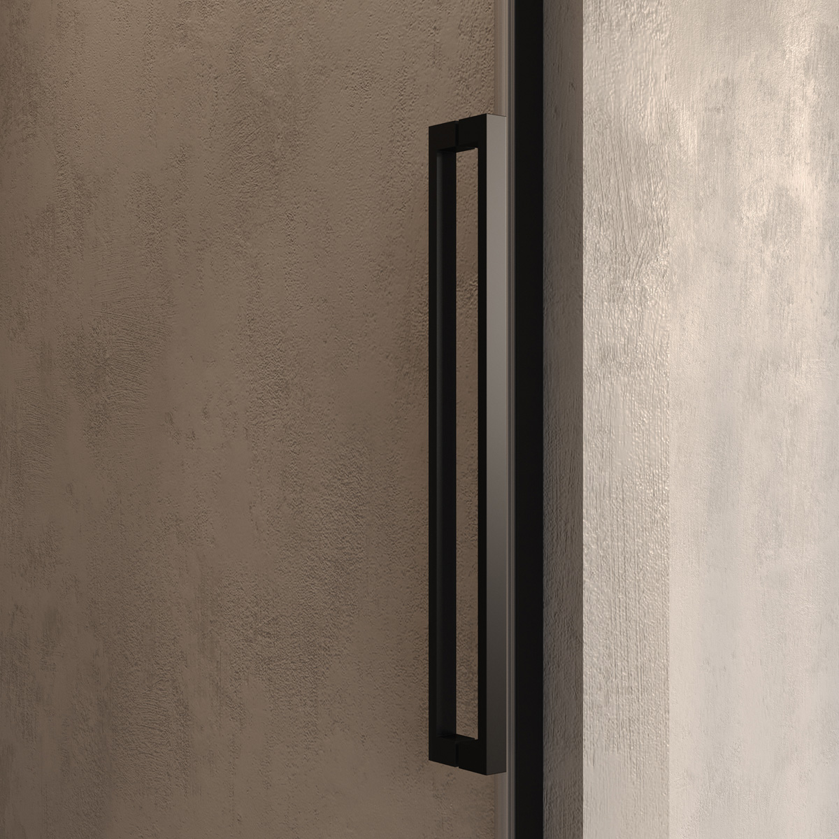 Brauer Stellar nisdeur met vaste wand 128.5-140cm zwart mat