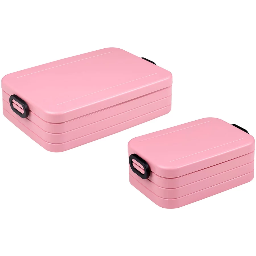 Mepal Lunchboxen Set Large Midi Take a Break 1500 & 900 ml 2er Set pink