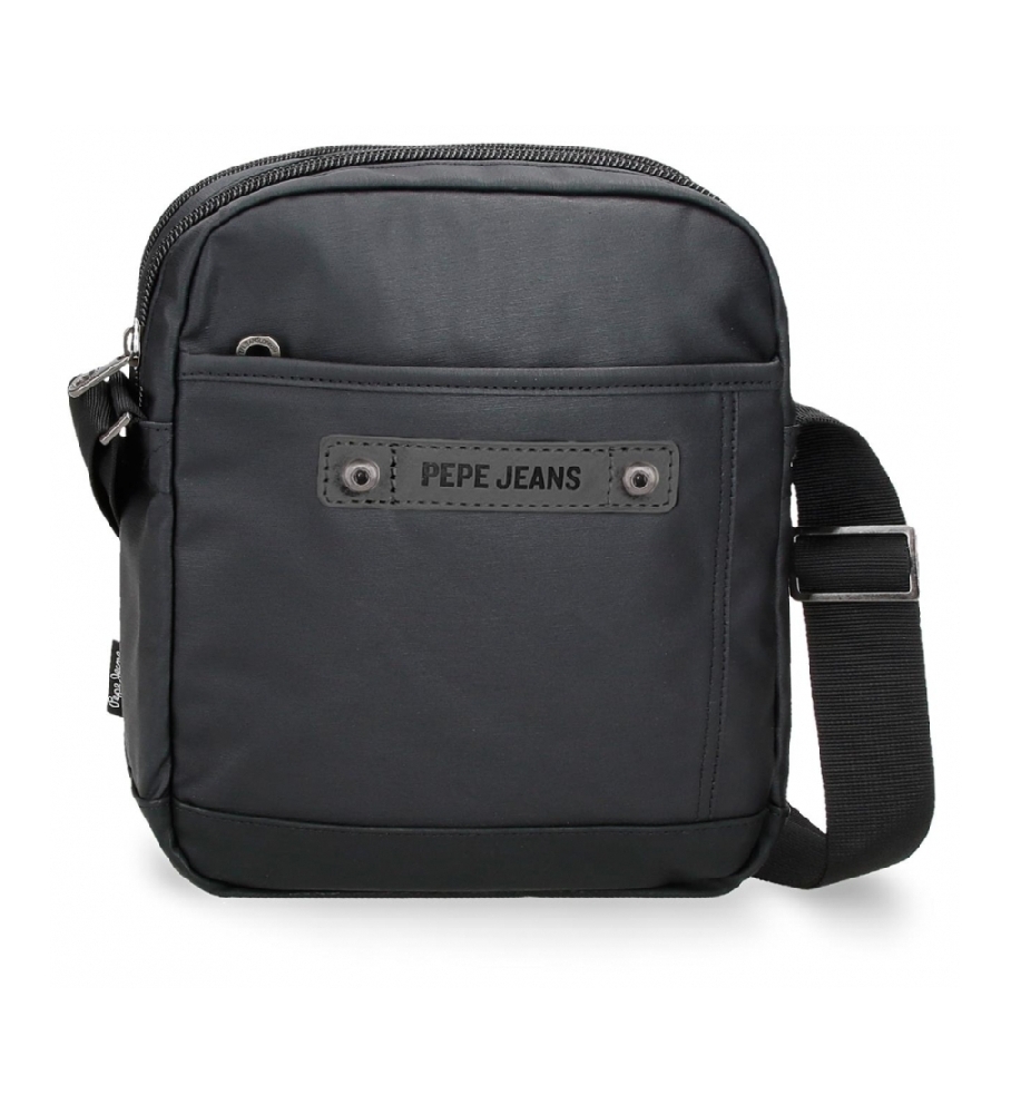 Bolsa de ombro preta para tablet Pepe Jeans Hatfield
