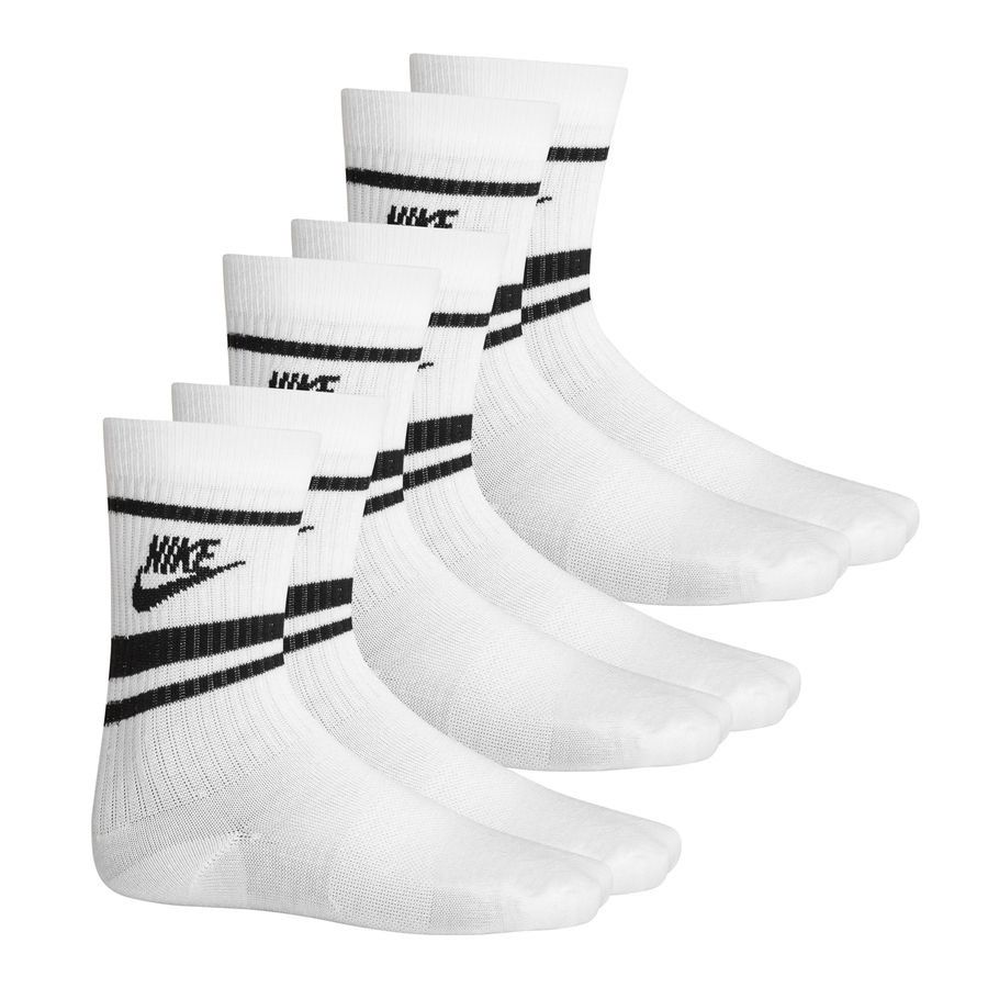 Nike Chaussettes NSW Crew Essential Pack de 3 - Blanc/Noir/Noir