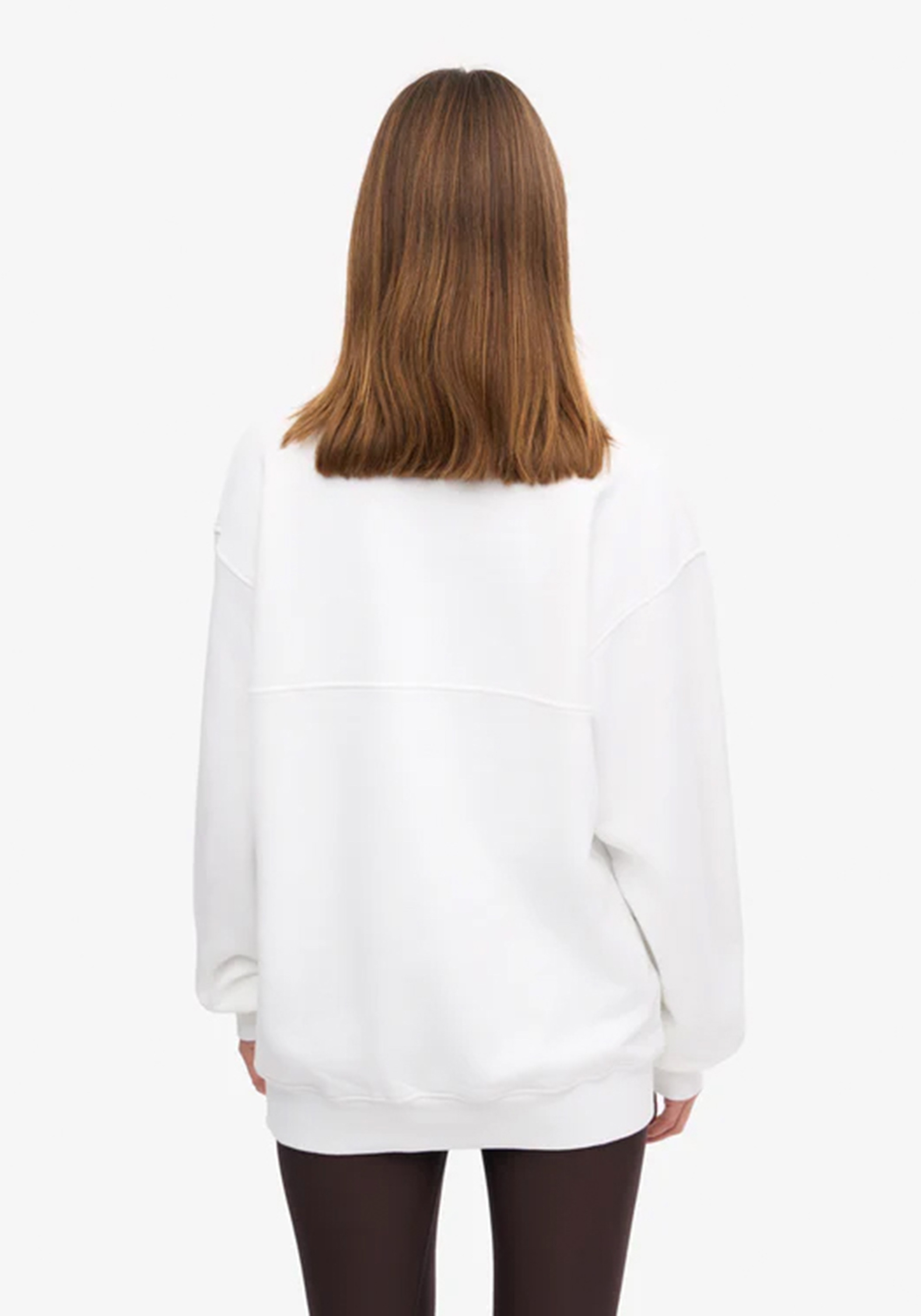 Colorful Standard Quarter-Zip Sweatshirt Optical White