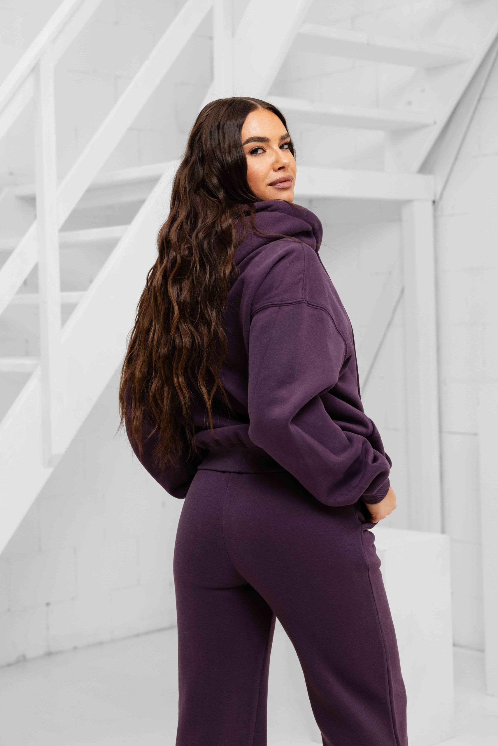 Unique The Label Imani Full Zip Trainingspak Dames Paars