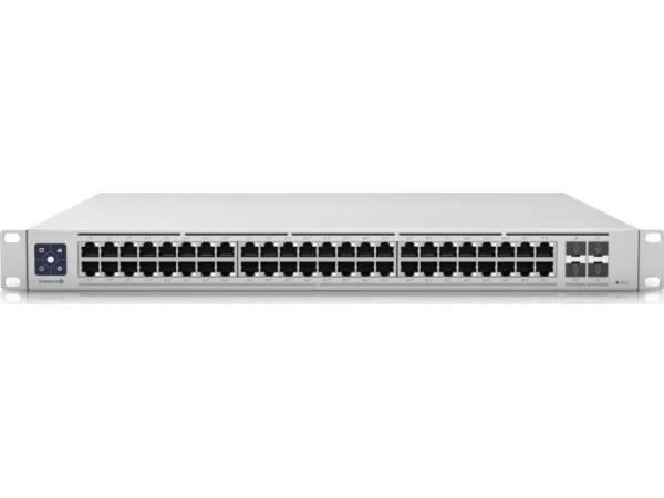 Ubiquiti UniFi Switch USW-Enterprise-48-PoE - Switch - L3 - Administreret - 48 x 100/1000/2.5G (PoE )   4 x 1 Gigabit / 10 Gigabit SFP  (uplink) - monterbar på stativ - PoE  (720 W)