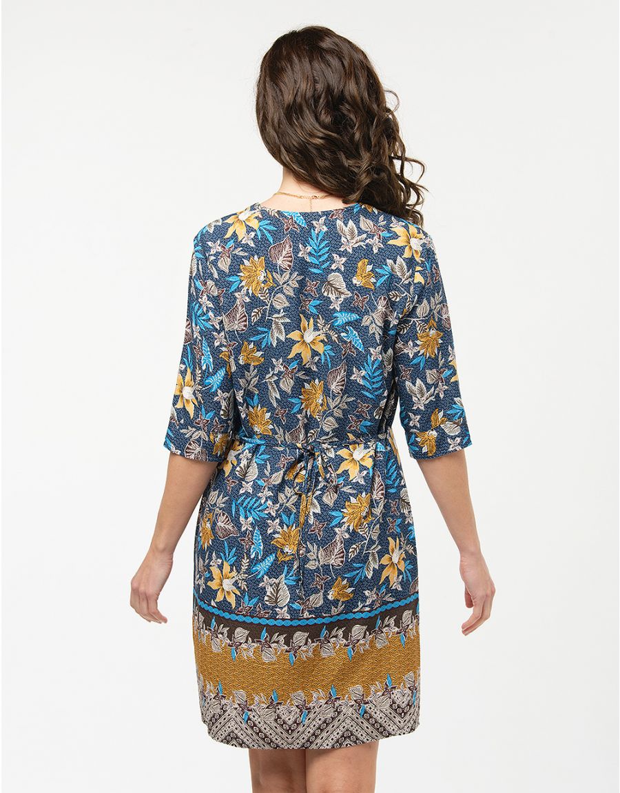 Robe motifs floraux bleu