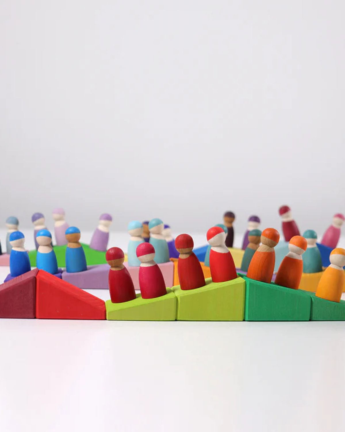 Byggesett og Puslespill – 30 skrå klosser | Sloping Blocks