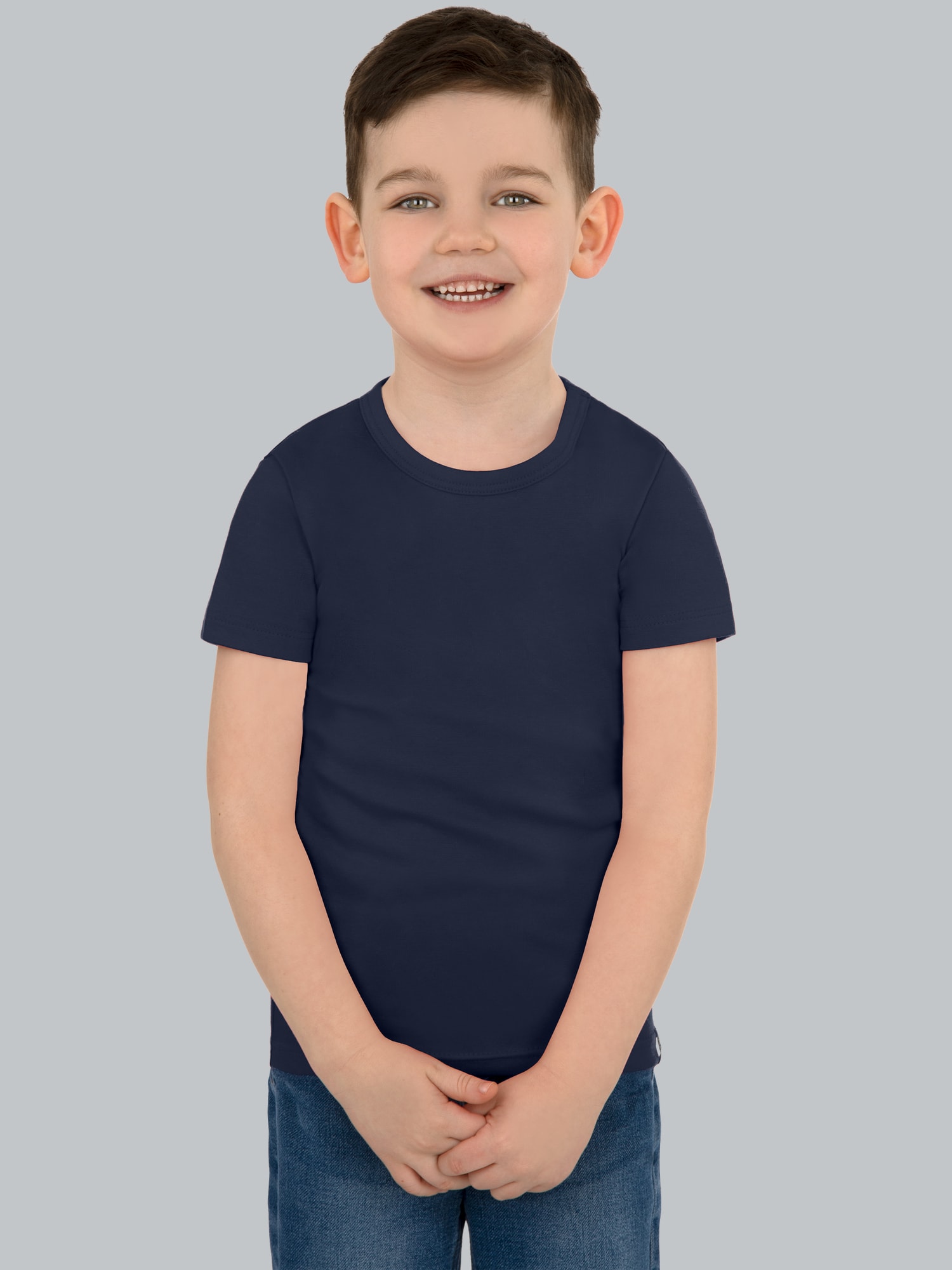 T-Shirt aus Baumwolle/Elastan Navy