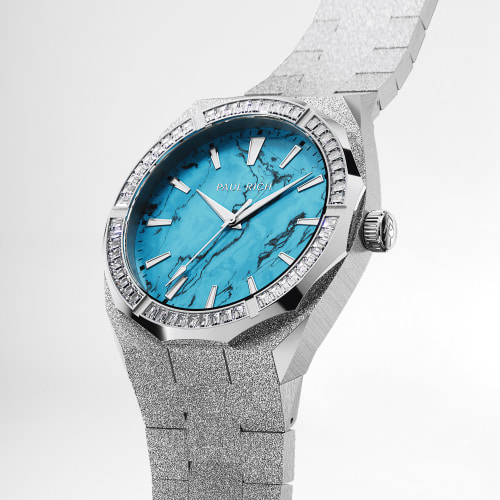 Montre Frosted Star Dust 45mm Azure Dream Silver