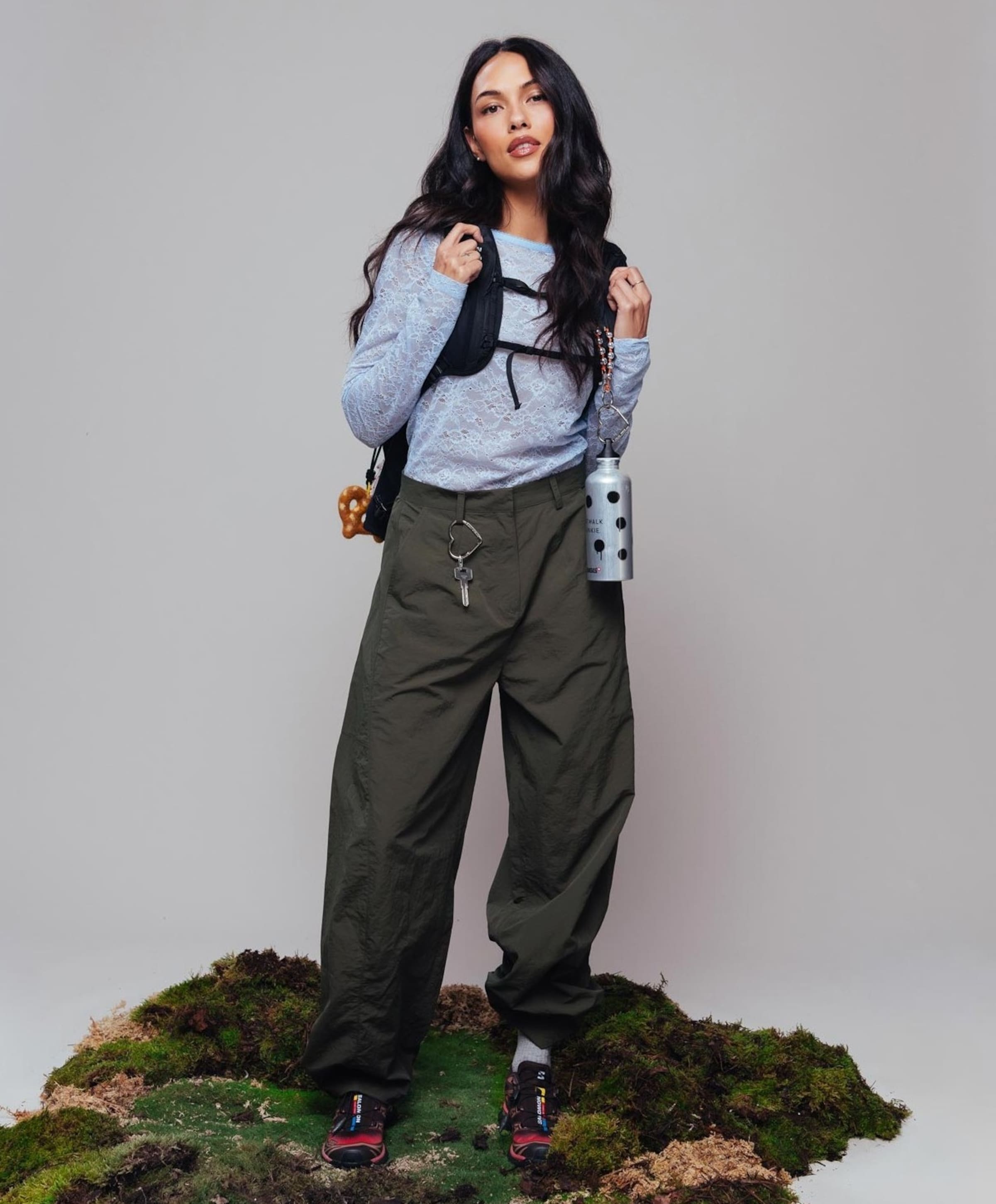 Catwalk  Junkie Barrel shaped dames broek groen