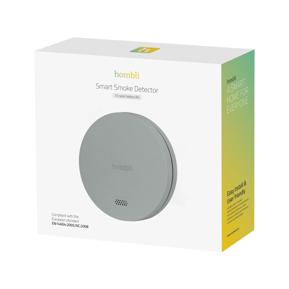 Hombli - Smart Røgdetektor Grå - Bundle 2+1 Value Offer