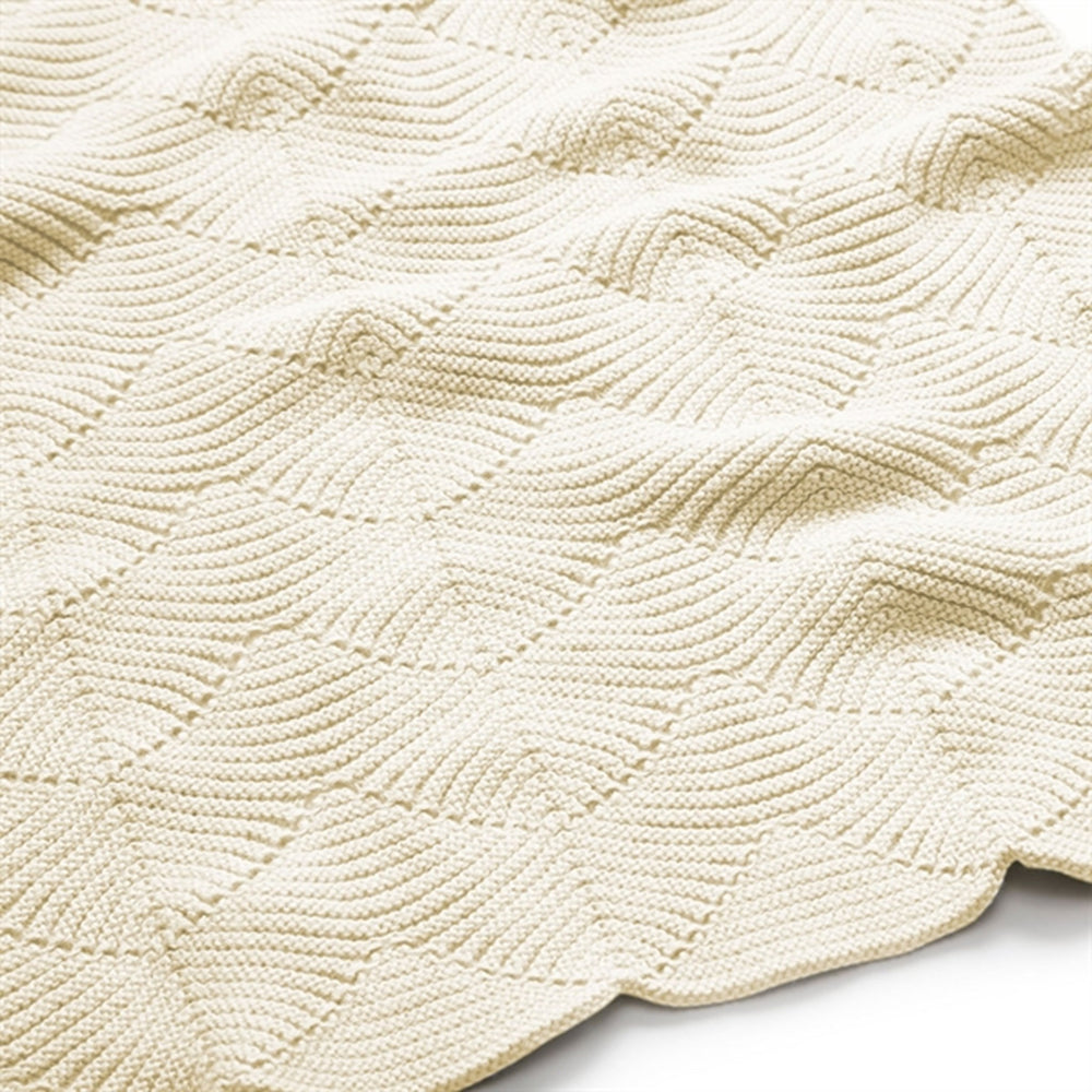 Cam Cam Baby Scallop Knit Tæppe Natural - CamCam