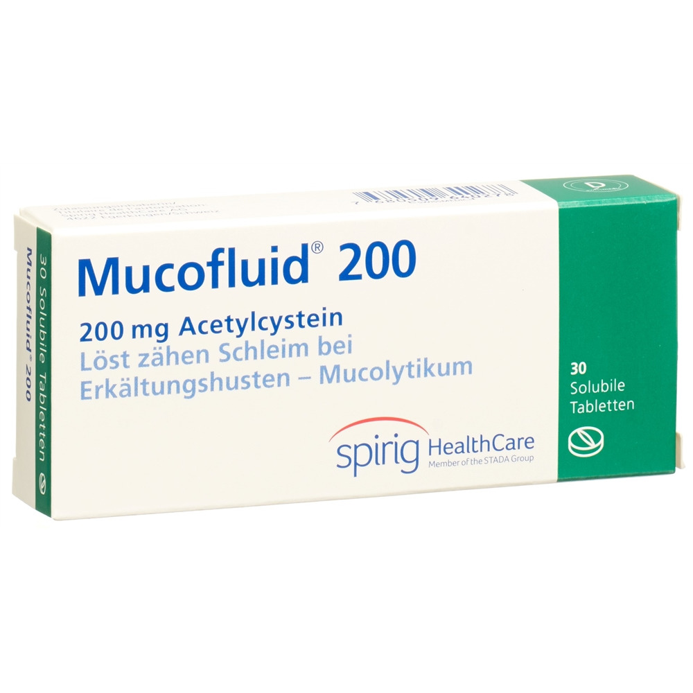 MUCOFLUID Tabl 200 mg löslich Blist 30 Stk