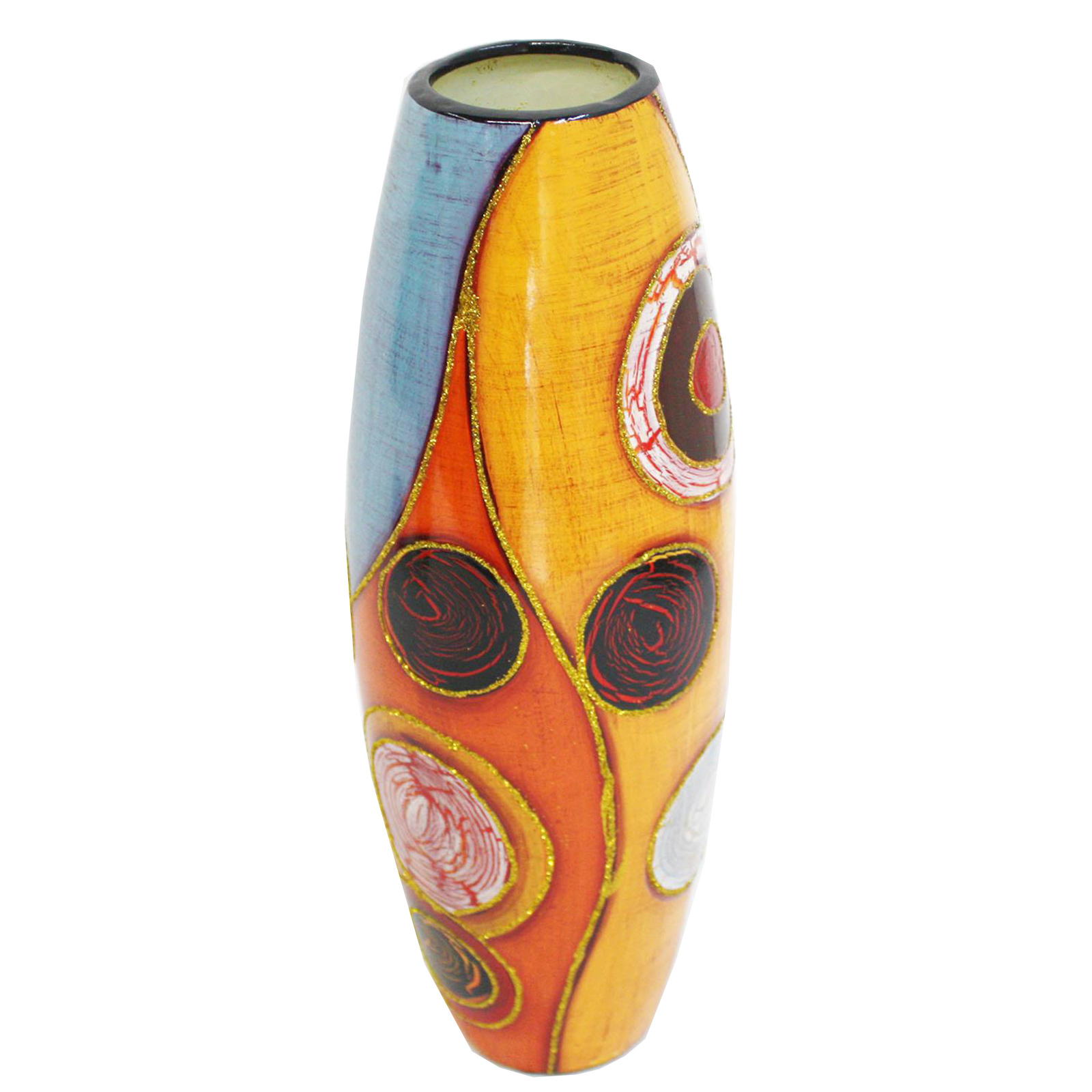 Deko-Vase - bunt - Keramik - 38 cm