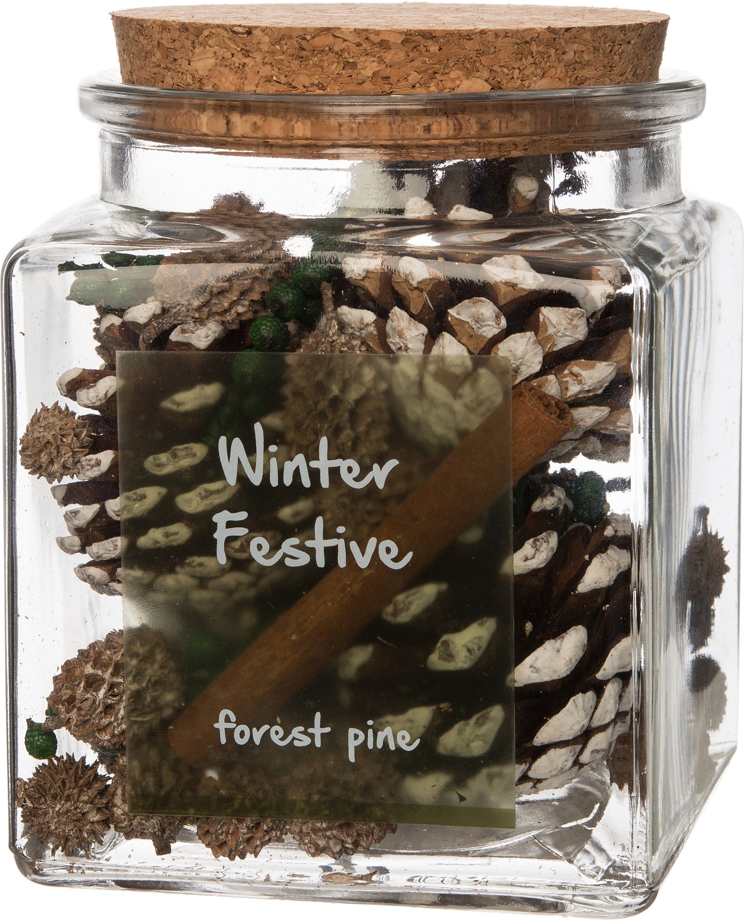 Intratuin geurverspreider Winter Festive dennenbos 10 x 10 x 12 cm