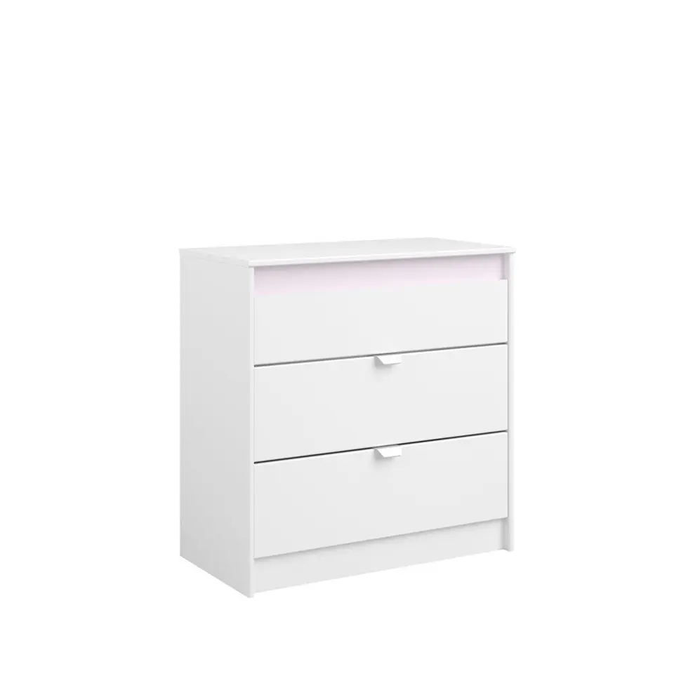 Ladekast Bobby - wit - 80x78,5x40,5 cm