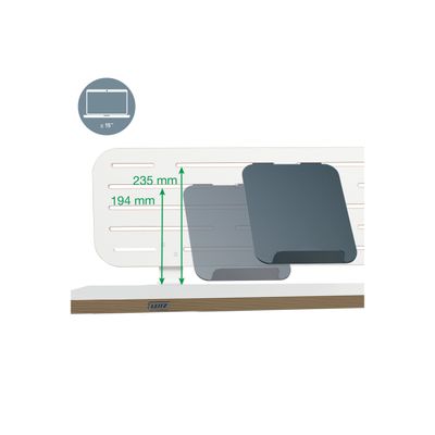 Leitz Ergo - Pegboard desk organizer - 2 crochets - carte MDF - blanc