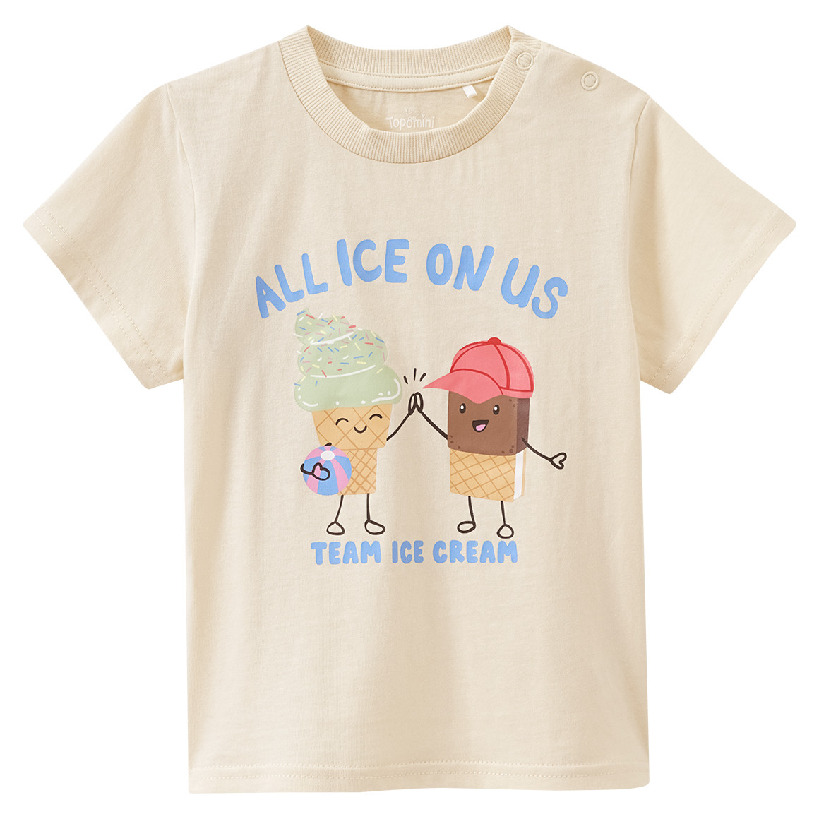 Topomini Baby T-Shirt und Joggingshorts im Set beige