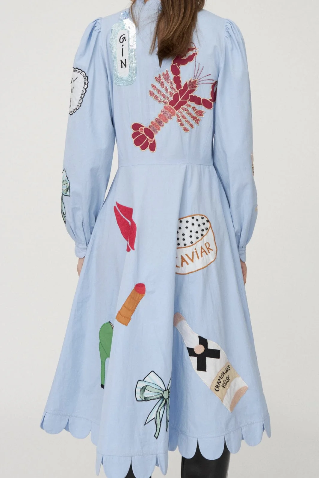 Stella Nova Bead Embellished Dress 307 dust blue