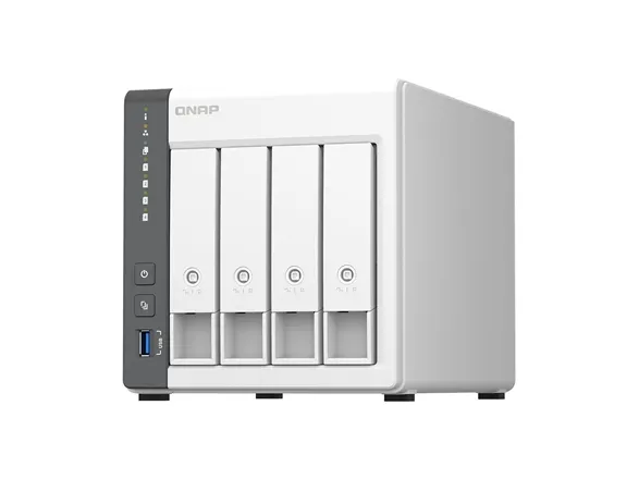 QNAP TS-433 - NAS-server - 4 bays - SATA 6Gb/s - RAID 0, 1, 5, 6, 10, JBOD, 50, 60 - RAM 4 GB - Gigabit Ethernet / 2.5 Gigabit Ethernet - iSCSI support