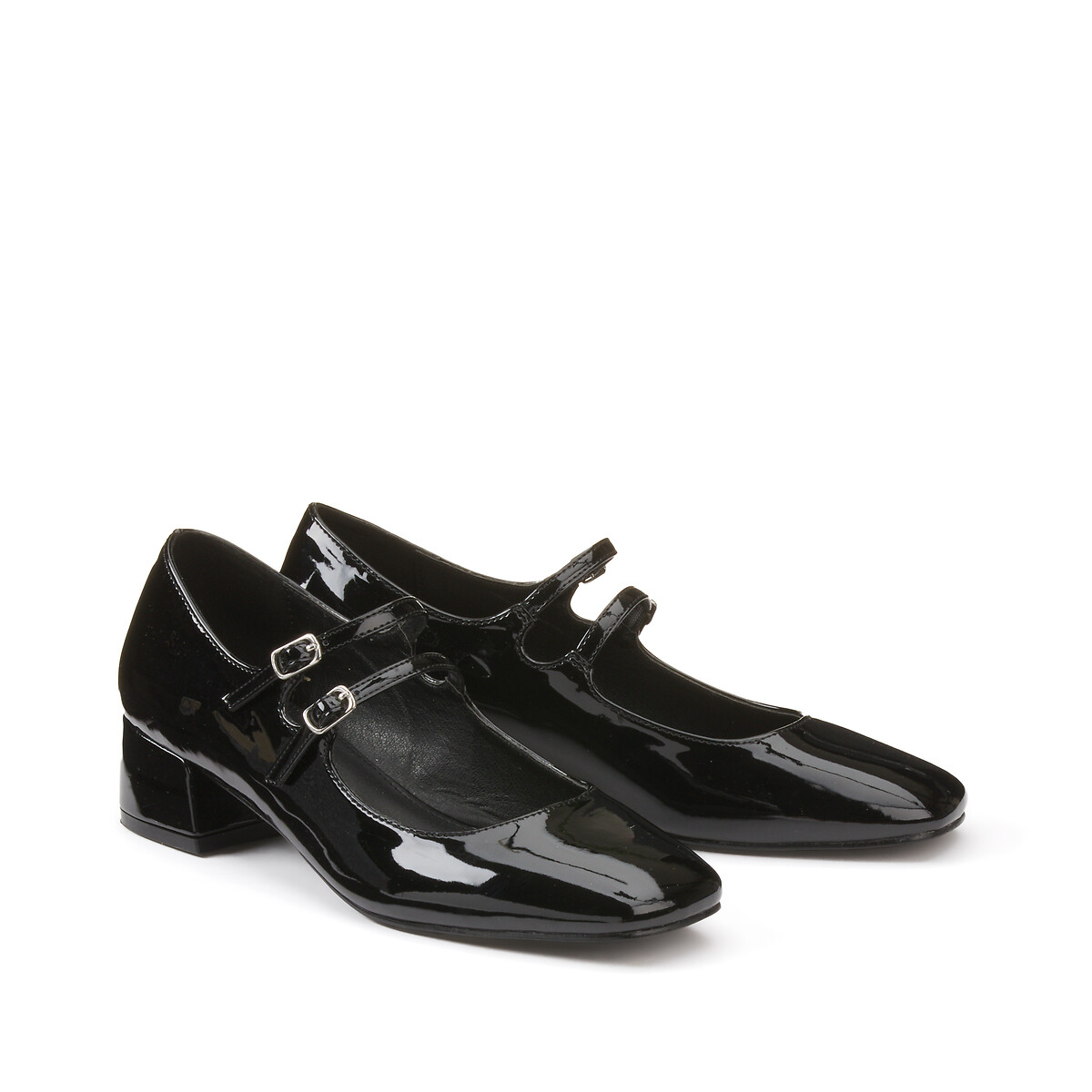 COLEÇÃO LA REDOUTE<br>Sapatilhas de ballet com duas tiras e salto baixo