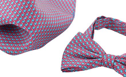 Smoking Strik   Pochet Blauw Fuchsia 9301786-1 kopen