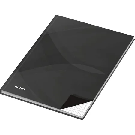 RNK Verlag Kladden DIN A5, 96 Blatt, kariert, 70g/m², schwarz, 5Stück