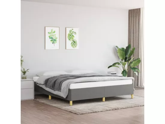 Sommier à lattes de lit Gris foncé 160x200 cm Tissu