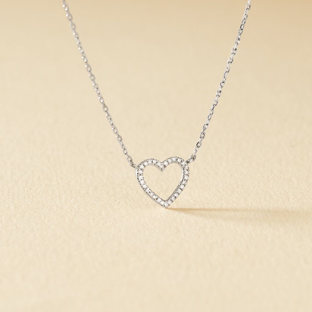 Collier Sloanne Or Blanc Diamant