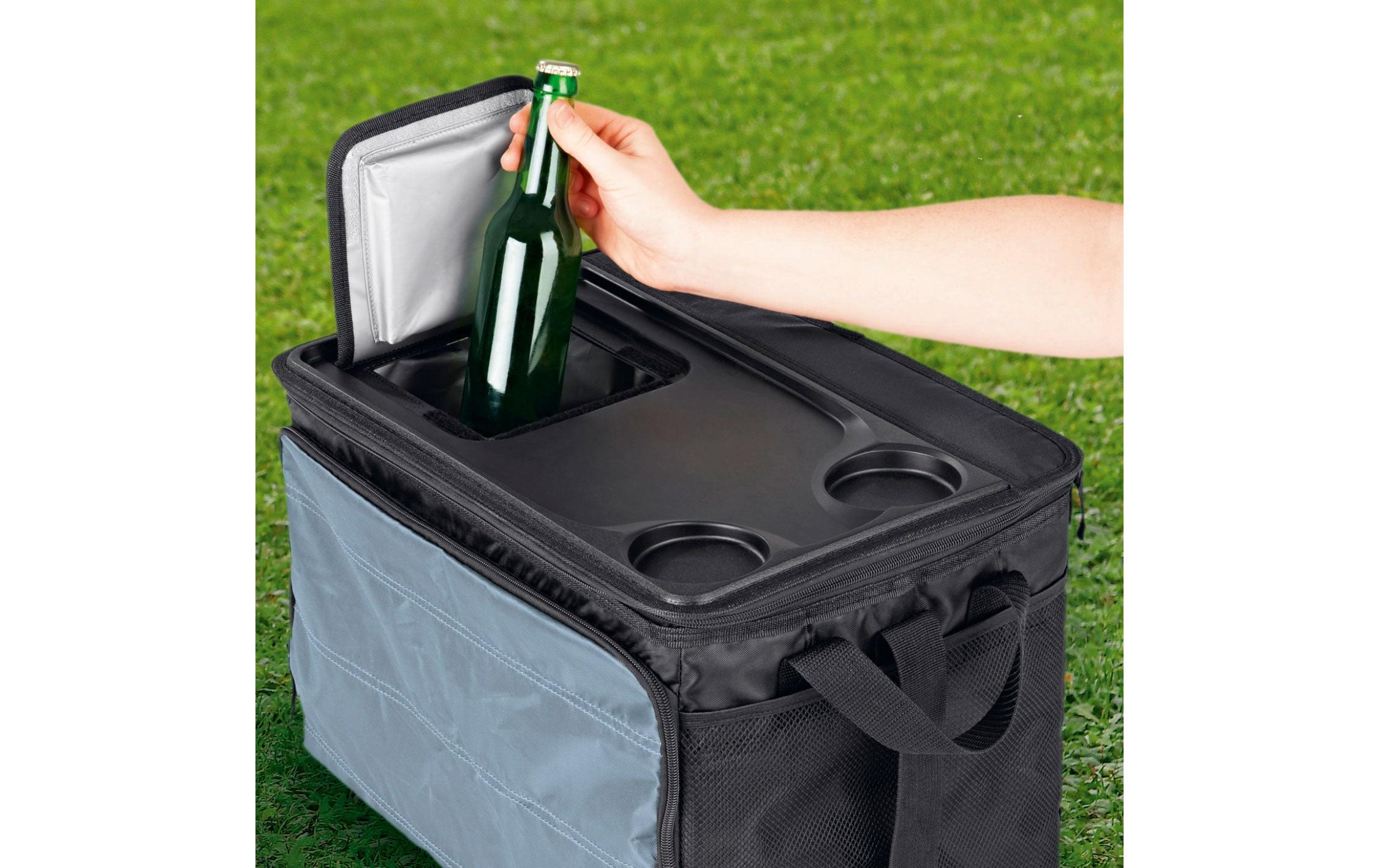 Kühltasche faltbar - 30 l – Schwarz / DunkelgrauFaltbare Isoliertasche mit 30 Litern Kapazität