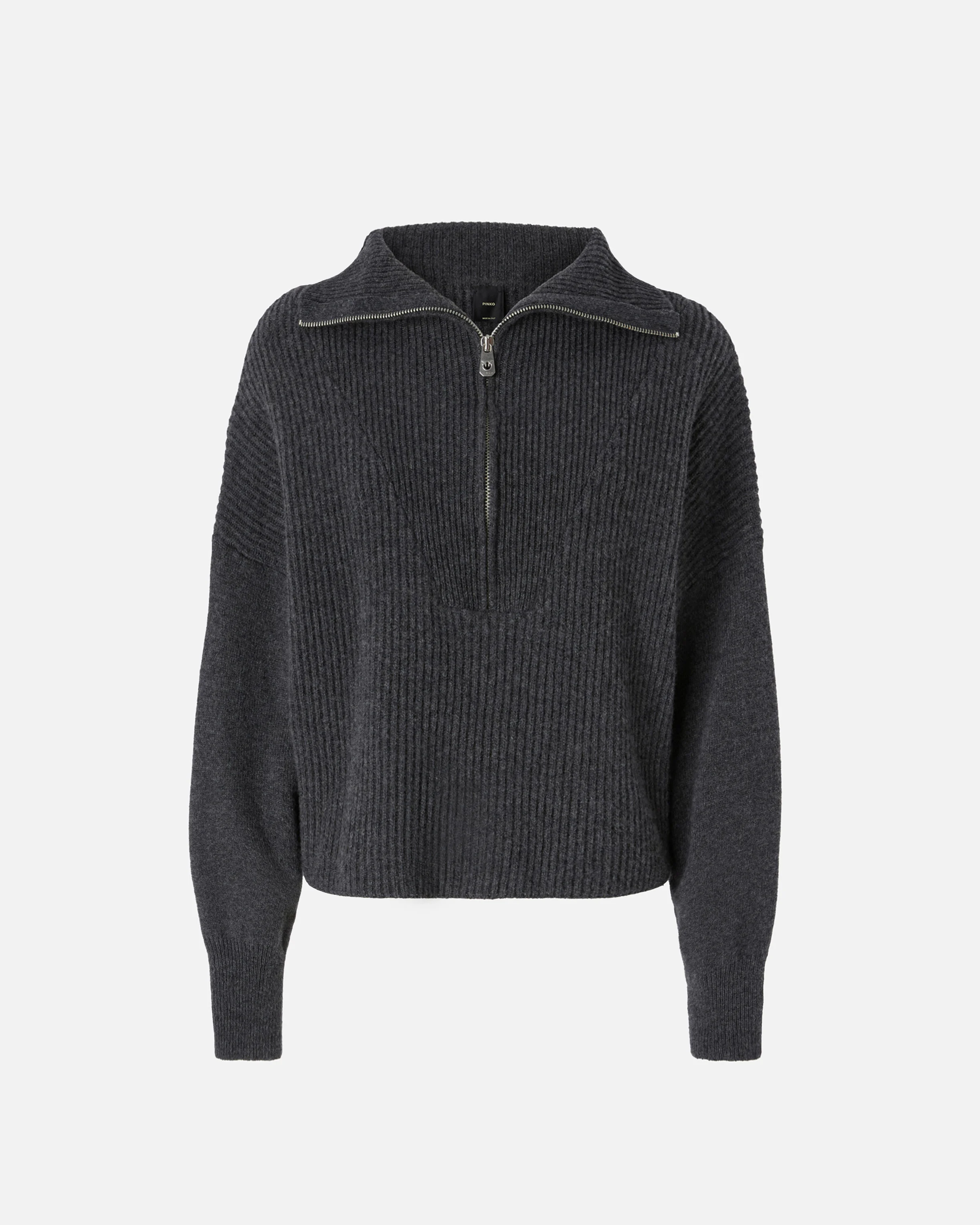 Pull à col zippé | Gris