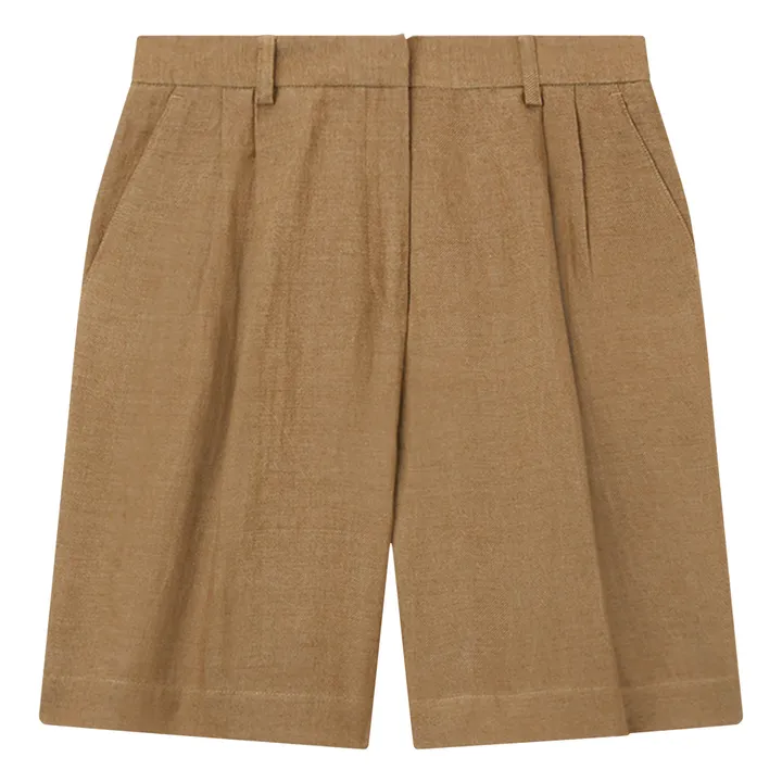 Pomandère Bermuda Lin et Coton | Taupe