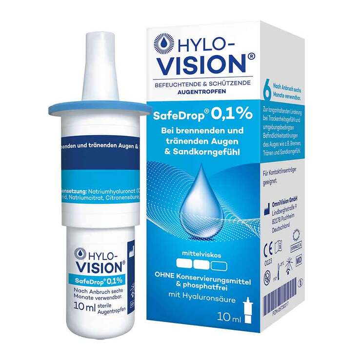 Hylo-Vision®  Safedrop 0,1% Augentropfen, 10 ml