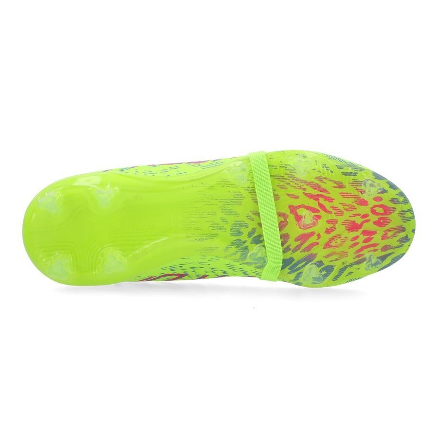 adidas Predator Elite Fold-over Tongue FG Mystic Victory - Lucid Lemon/Lucid Pink/Blue Fusion Enfant