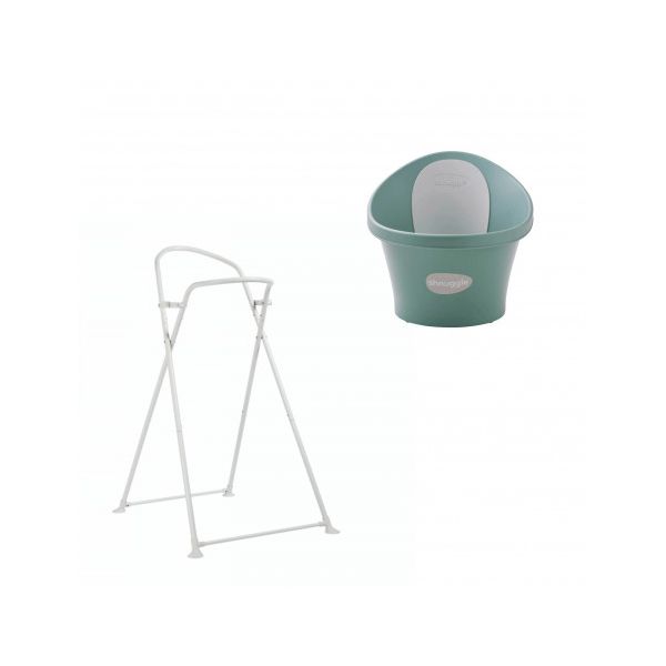 Shnuggle Banheira Ergonómica Eucalypto   Suporte Dobrável