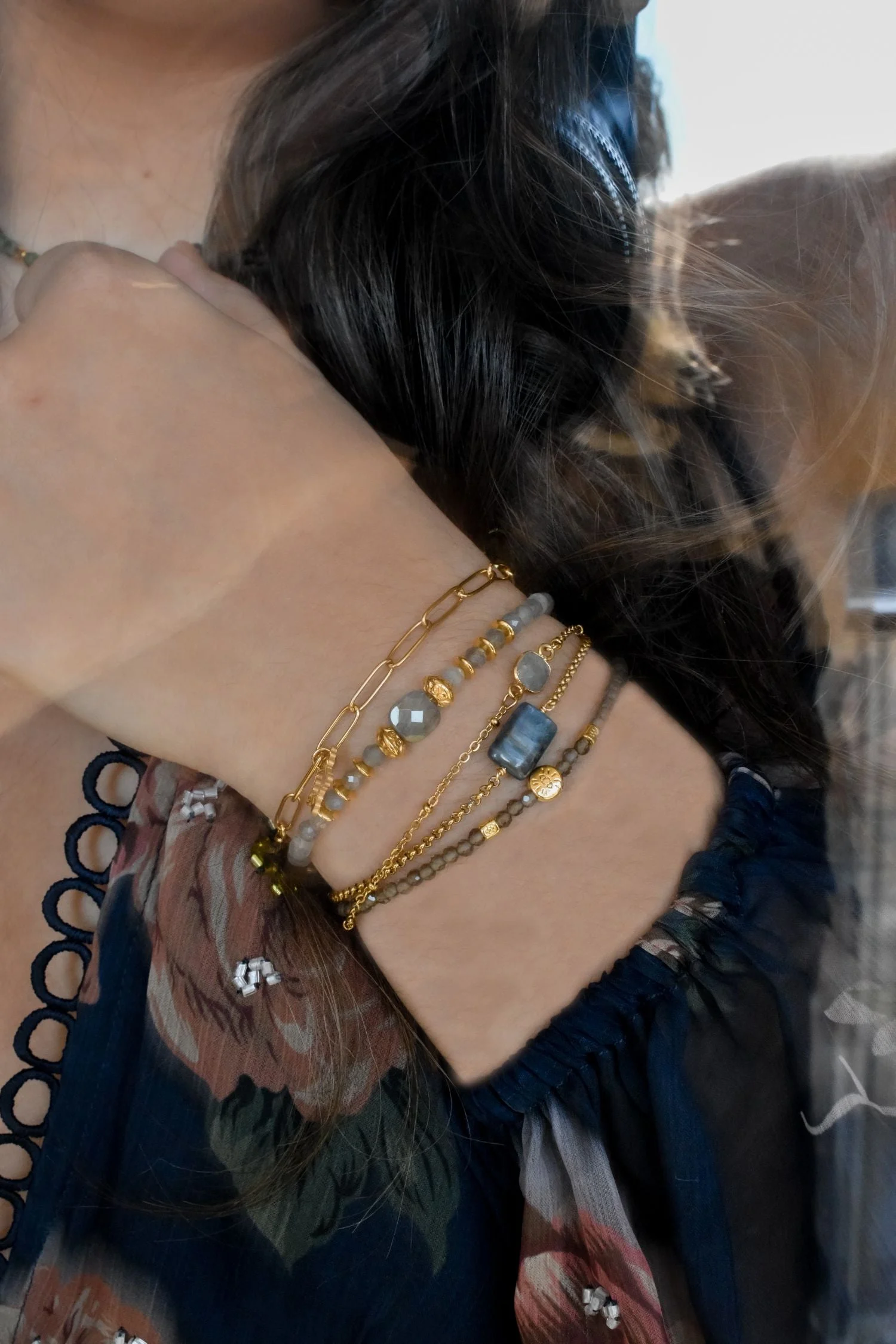 CHIPS - Bracelet labradorite | Bleu