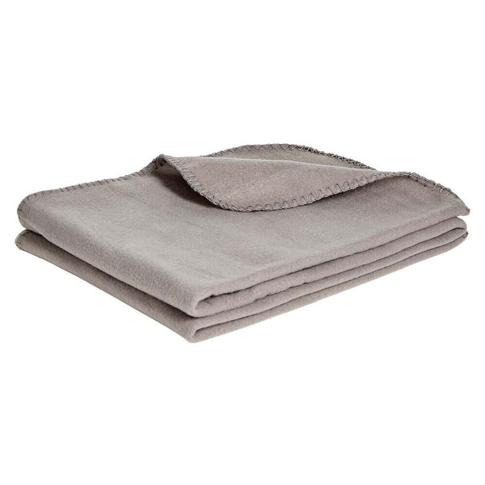 Plaid polaire uni 130x160cm gris