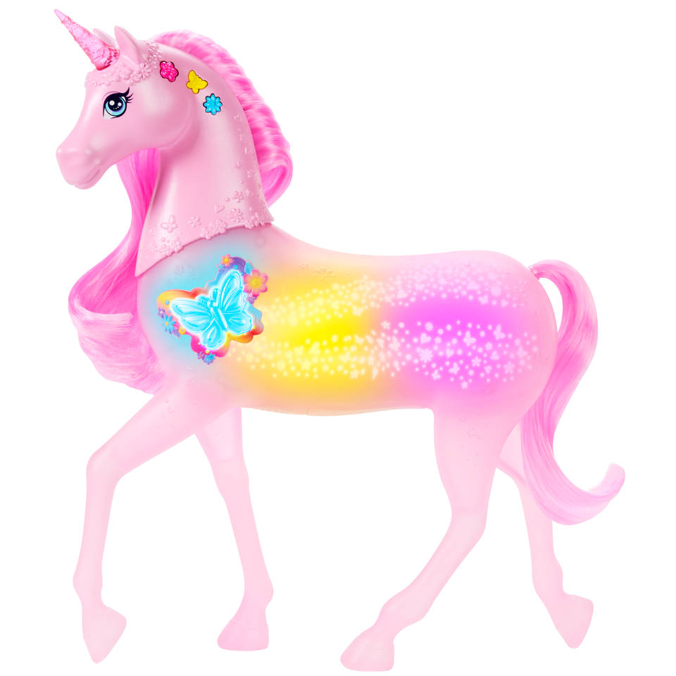 Barbie eenhoorn met fonkelende lichtjes