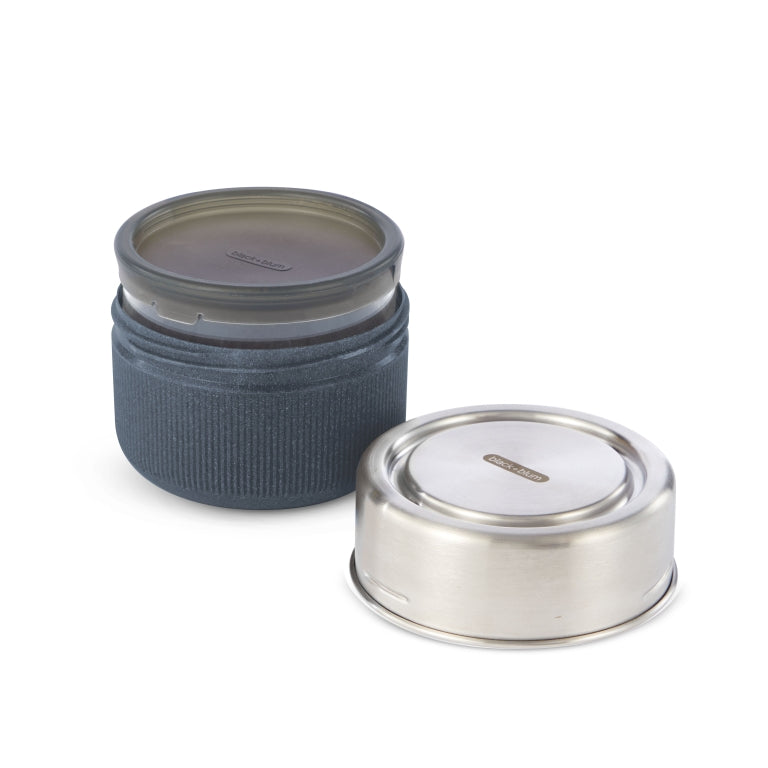 Black+Blum Glazen Lunchbox - Pot - 600ml - Grijs
