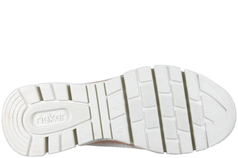RIEKER SKO I ROSA MESH OG TEKSTIL