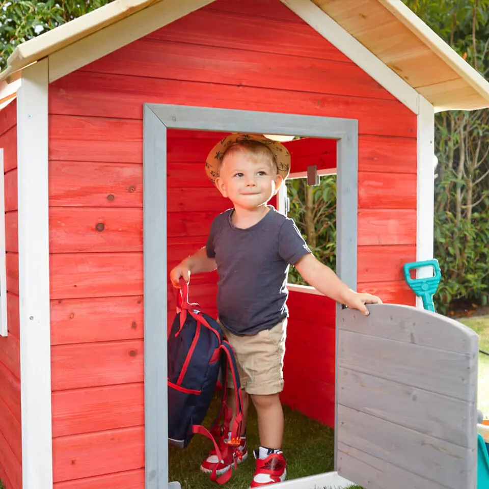 HOME DELUXE - Speelhuisje DAS KLEINE SCHLOSS - 106 x 111 cm Rood