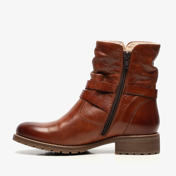 Hush Puppies gevoerde leren dames enkellaarsjes