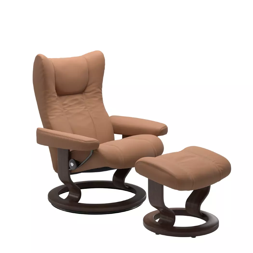 Sessel mit Hocker Wing Classic