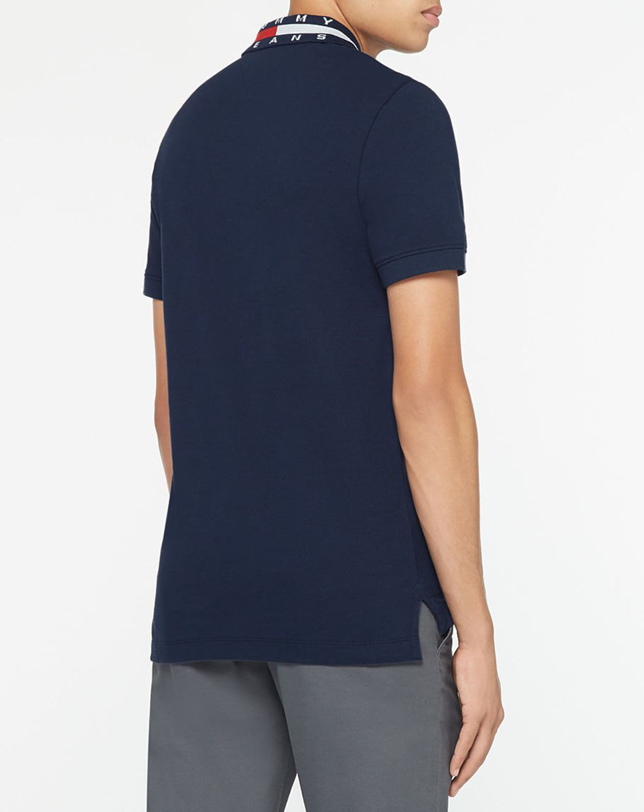 Tommy Jeans Polo Flag bleu marine
