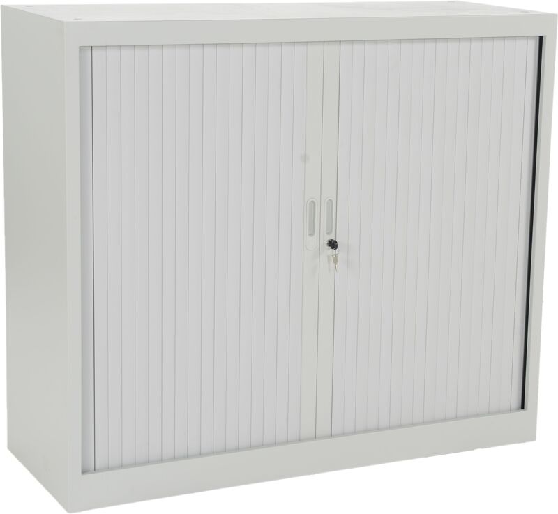 Rollladenschrank Steel, 2.5 Ordnerhöhen, lichtgrau (RAL 7035)