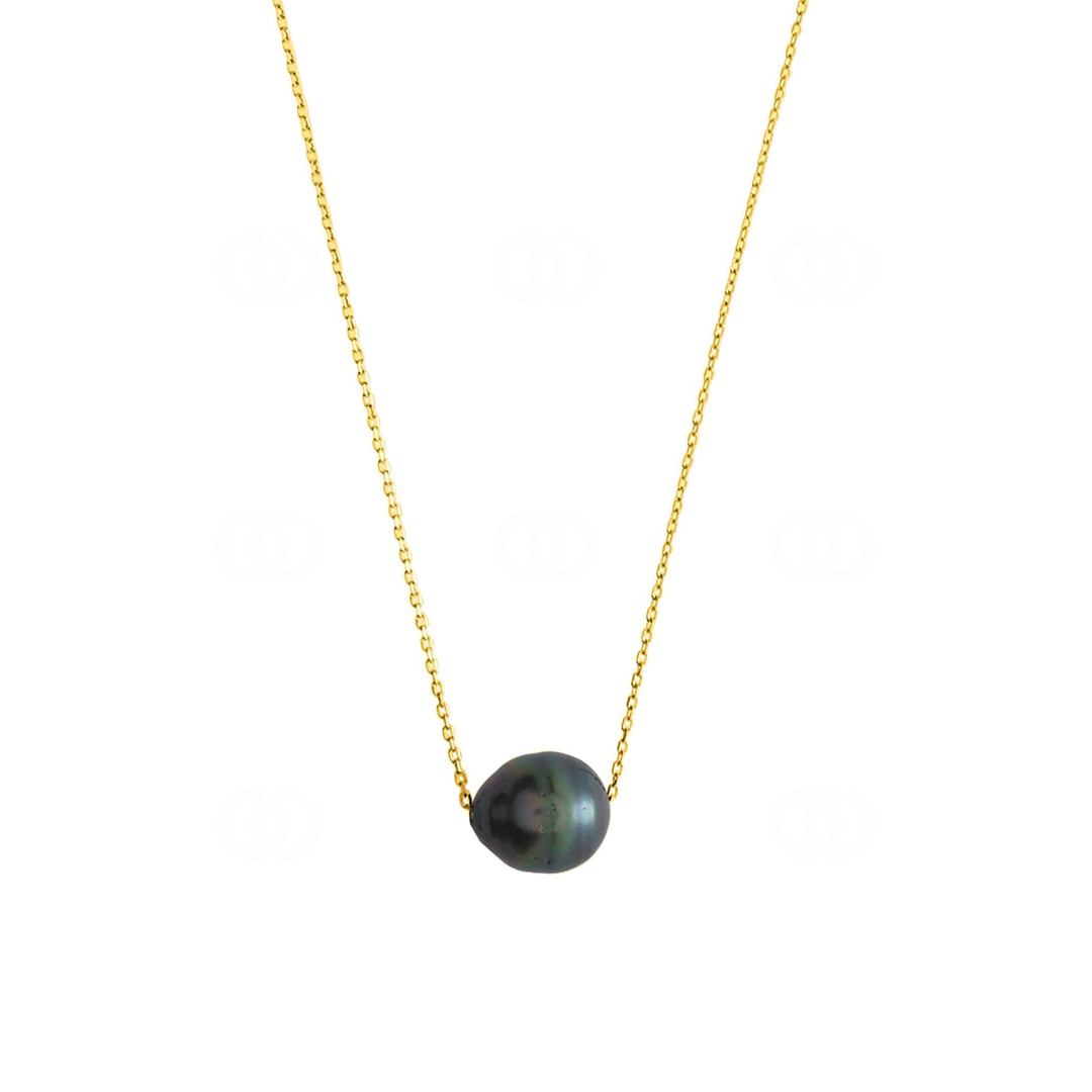 Collier 750/18 K Gelbgold mit Tahiti-Kulturperle