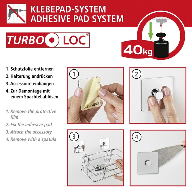 WENKO Eckregal »Turbo-Loc Quadro« 1 Ablage