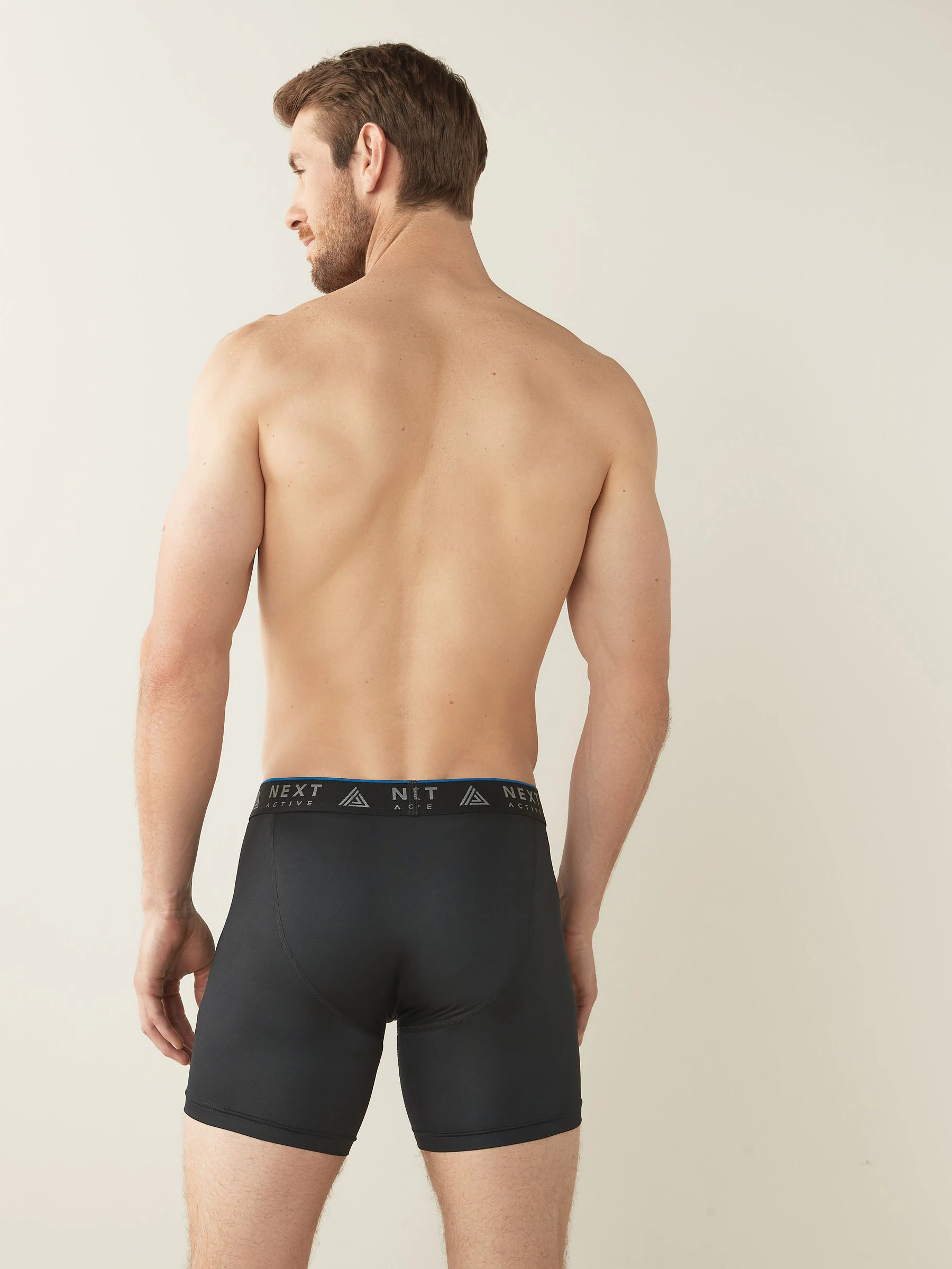 Zwart - 4 Langere sportboxershorts