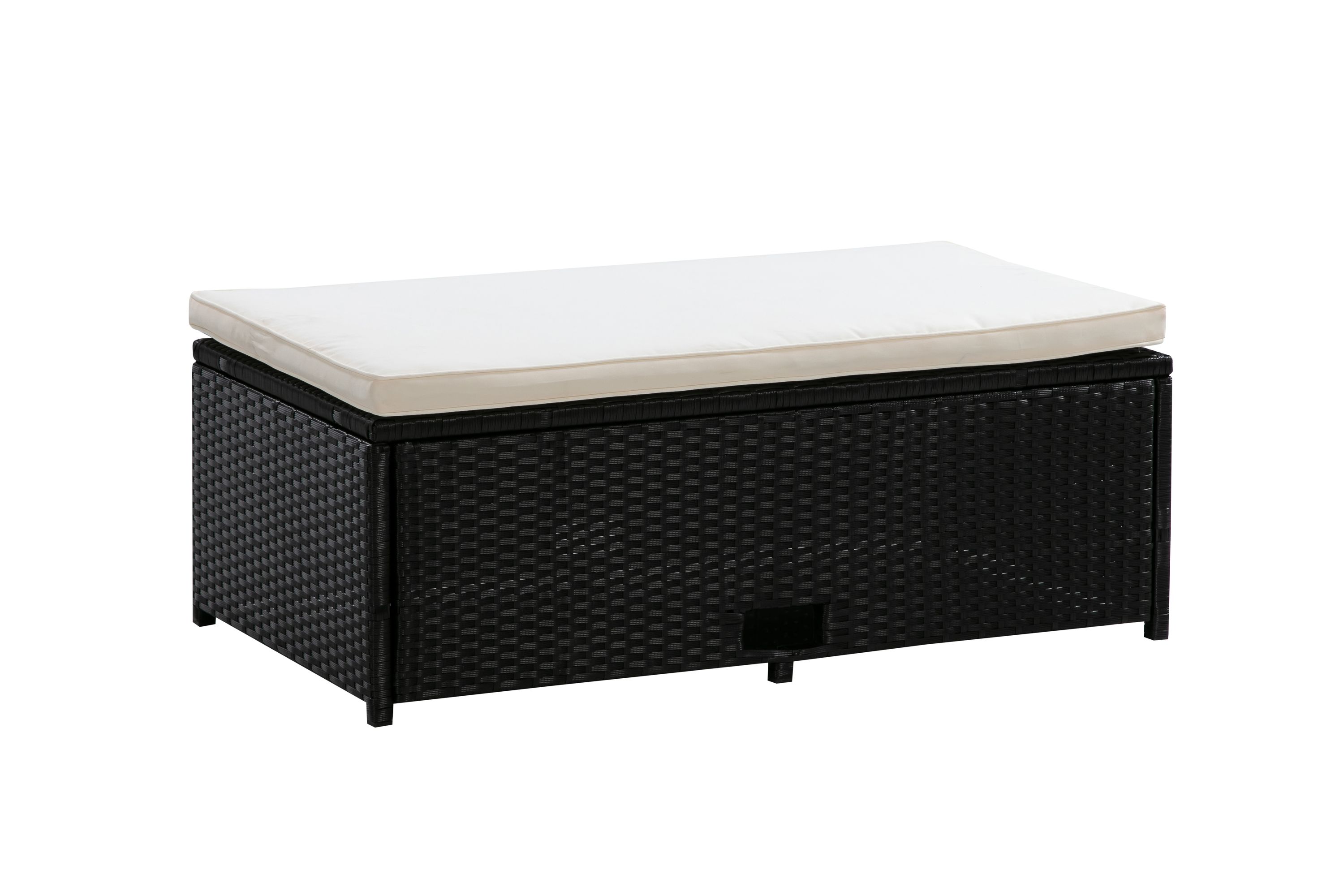 Gartenmöbel Set TAMPA schwarz/beige