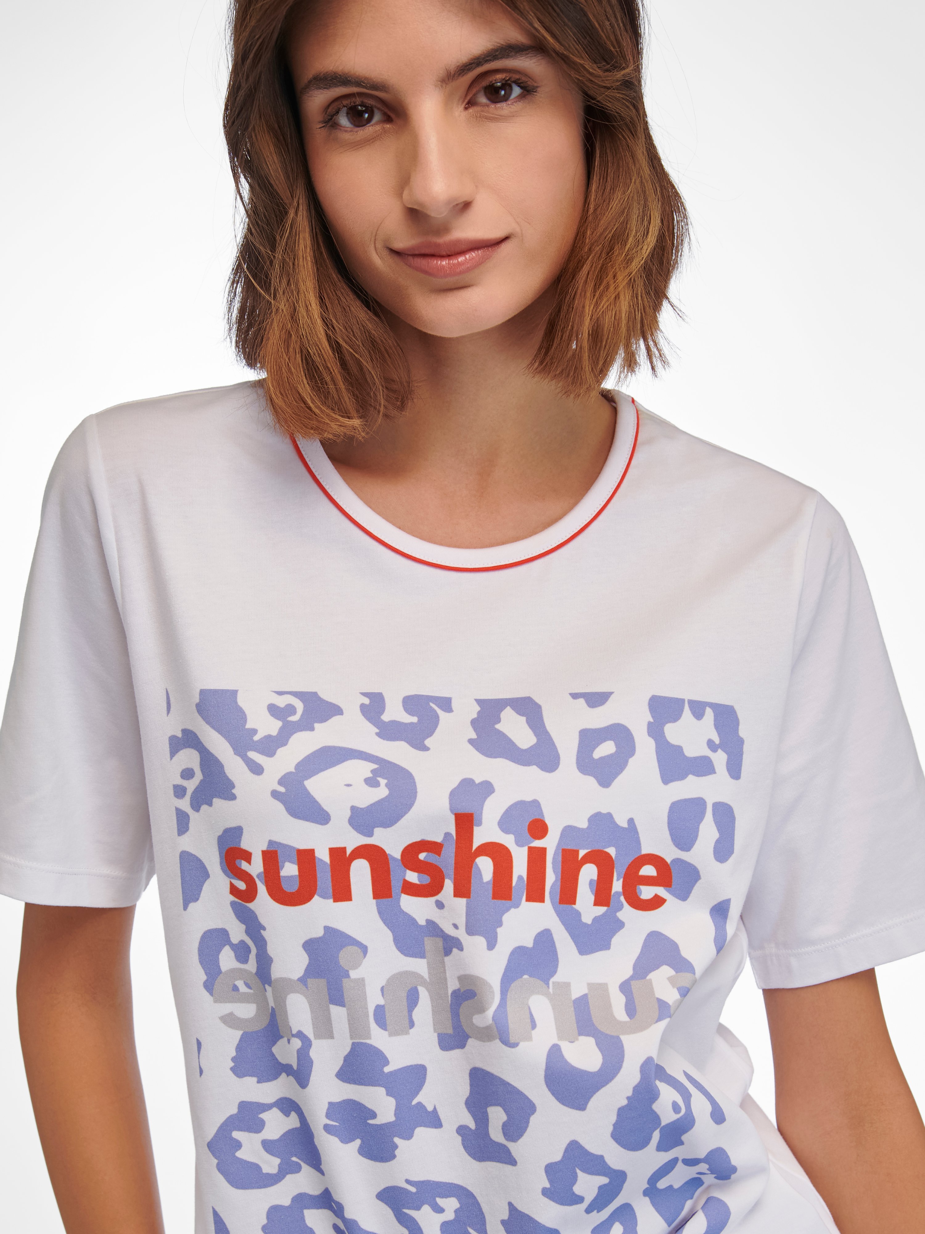 Rundhals-Shirt mit 1/2-Arm